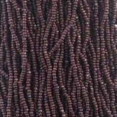 13/0 Charlotte Cut Preciosa (Czech) Bead Opaque Dark Brown Strung